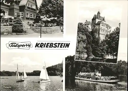Talsperre Kriebstein Burg Kriebstein Segelboote Kat. Waldheim Sachsen