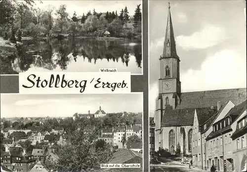 Stollberg Erzgebirge Walkteich Oberschule Kat. Stollberg