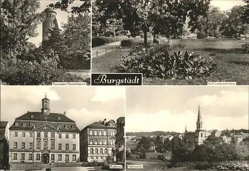 Burgstaedt Sachsen Rathaus Taurastein Karl-Liebknecht-Hain / Burgstaedt /Mittelsachsen LKR