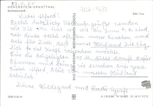 Hohenstein-Ernstthal Betlehemstift Kat. Hohenstein-Ernstthal
