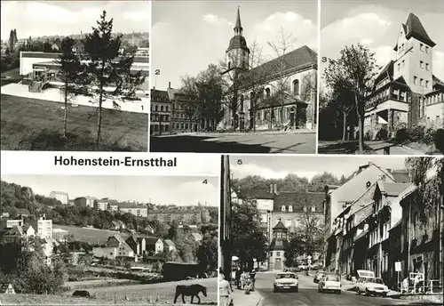 Hohenstein-Ernstthal Schwimmbad Kirche Berggasthaus Huettengrund Kat. Hohenstein-Ernstthal