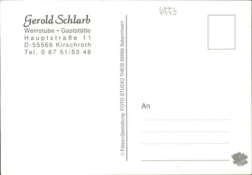 Kirschroth Gerold Schlarb Weinstube Kat. Kirschroth