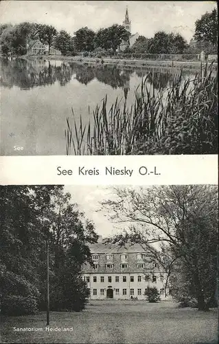 Niesky See Sanatorium Heideland Kat. Niesky