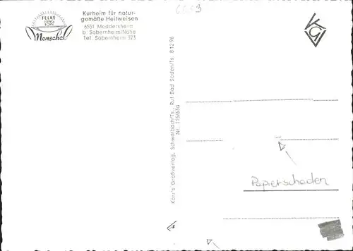 Meddersheim Kurheim Menschel Kat. Meddersheim