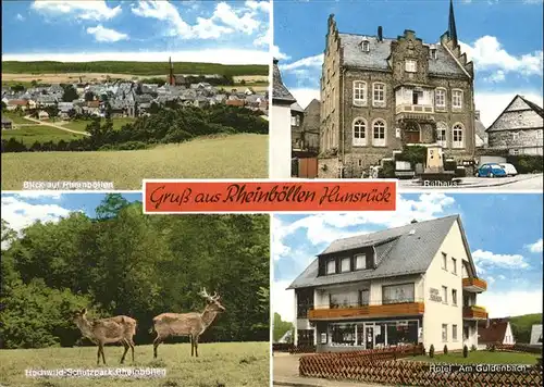 Rheinboellen Rathaus Hotel Am Guldenbach Hochwild-Schutzpark Kat. Rheinboellen