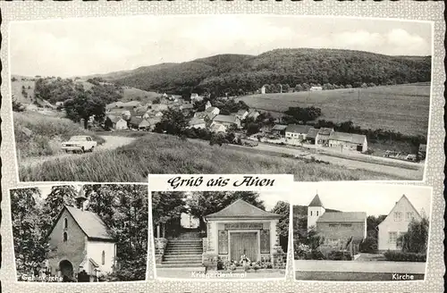 Auen Monzingen Kirche Kriegerdenkmal Gesamtansicht Kat. Auen