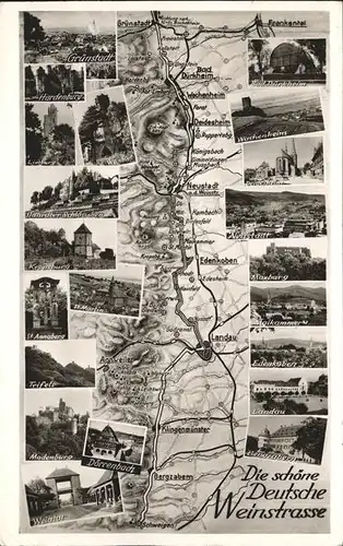 Frankenthal Pfalz Landkarte Wachenheim Edenkoben Trifels Landau Kat. Frankenthal (Pfalz)