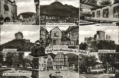 Annweiler Trifels Reichsburg Trifels Jugendheim Markt Kuranlagen Rathaus Asselstein Kat. Annweiler am Trifels