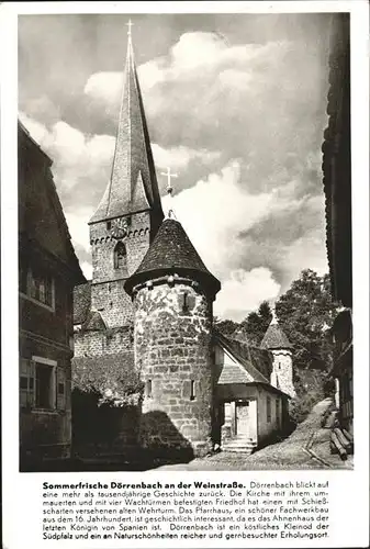 Doerrenbach Pfalz Geschichte Spruch Burg Kat. Doerrenbach