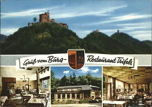 Annweiler Trifels Burg Restaurant Trifels Wappen Kat. Annweiler am Trifels