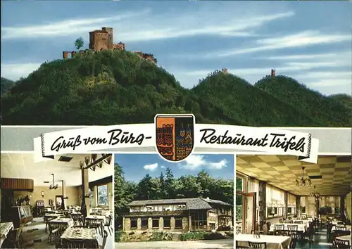 Annweiler Trifels Burg Trifels Wappen Restaurant Kat. Annweiler am Trifels
