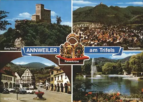 Annweiler Trifels Markwardanlage Burg Trifels Marktplatz Kaiserkrone Kat. Annweiler am Trifels