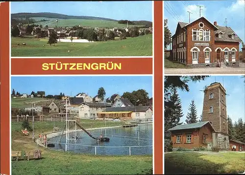 Stuetzengruen Freibad Gaststaette Bahnschloesschen Kat. Stuetzengruen