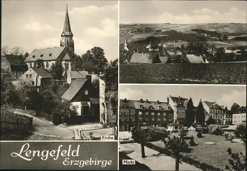 Lengefeld Erzgebirge Kirche Markt Kat. Lengefeld Erzgebirge