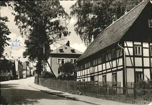 Erdmannsdorf Augustusburg Strasse d. Befreiung Fachwerkhaus Kat. Augustusburg
