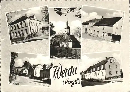 Werda Auerbach Kulturhaus Gemeindeamt Schule Alte Schule / Werda Auerbach /Vogtlandkreis LKR