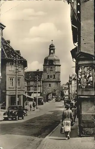 Waltershausen Gotha Blick zum Nikolaustor Auto Kat. Waltershausen