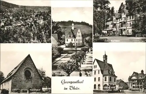 Georgenthal Gotha Kornhaus Hotel Deutscher Hof Kurhau FDGB Heim Kat. Georgenthal