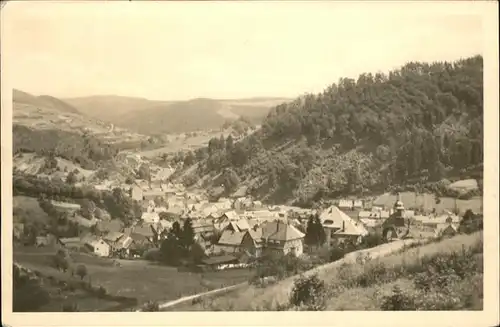 Pappenheim Thueringen Blick vom Muehltal Kat. Floh-Seligenthal