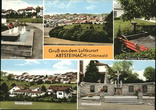 Abtsteinach Kaufhaus Ernst Hintenlang Kriegerdenkmal Brunnen Kat. Abtsteinach