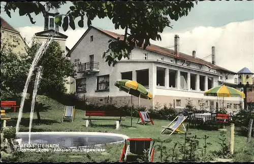 Abtsteinach Gasthof Zur Rose Ober-Abtsteinach Liegewiese Kat. Abtsteinach