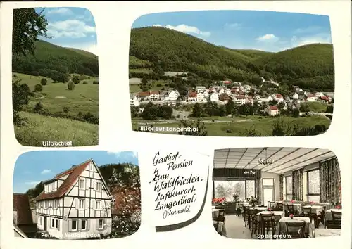 Langenthal Odenwald Gasthof Pension Zum Waldfrieden Adam Flaechsenhaar Kat. Hirschhorn (Neckar)