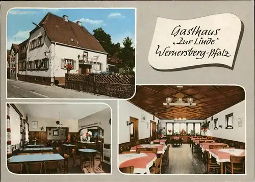 Wernersberg Pfalz Gasthaus zur Linde Wilh. Kurz Kat. Wernersberg