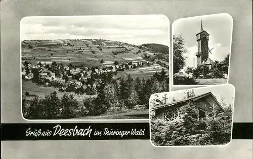 Deesbach Turm Waldhuette Kat. Deesbach