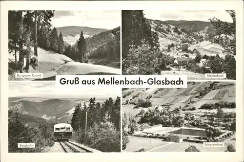 Mellenbach-Glasbach Schwimmbad Bergbahn Kat. Mellenbach-Glasbach