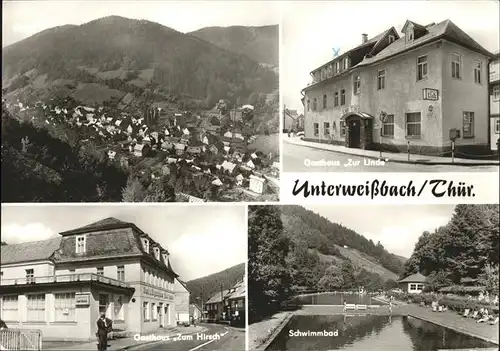 Unterweissbach Gasthaus zur Linde Schwimmbad Kat. Unterweissbach