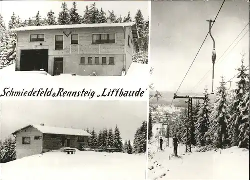 Schmiedefeld Rennsteig Liftbaude Winter Kat. Schmiedefeld Rennsteig