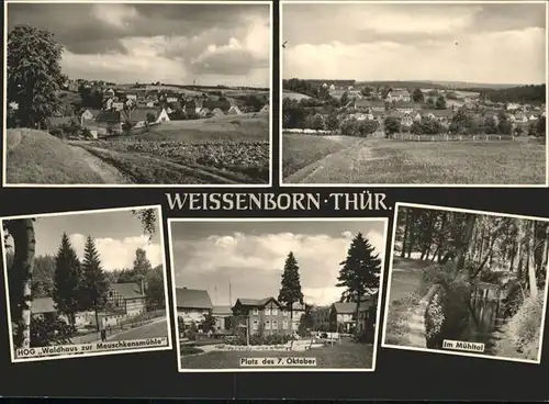 Weissenborn Hermsdorf Waldhaus zur Meuschkensmuehle Platz des 7.Oktober Kat. Weissenborn Hermsdorf
