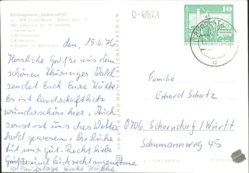 Doeschnitz Erholungsheim Sorbitzmuehle Kat. Doeschnitz