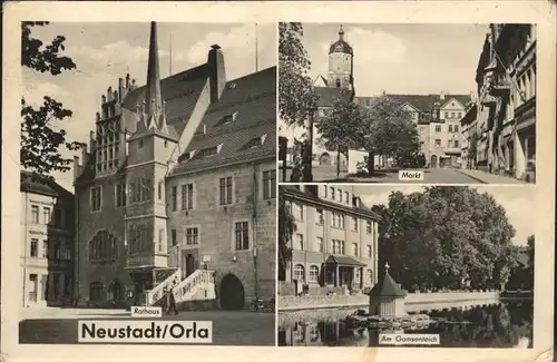 Neustadt Orla Rathaus Gamsenteich Markt Kat. Neustadt Orla