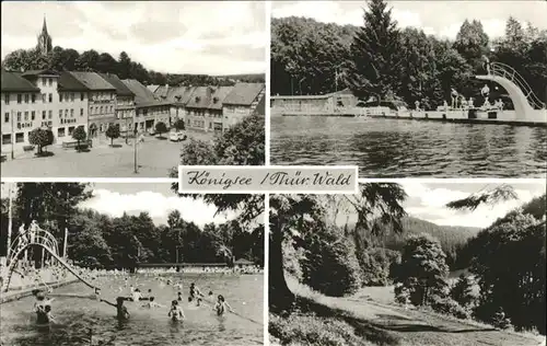 Koenigsee Thueringen Schwimmbad Wald Kat. Koenigsee