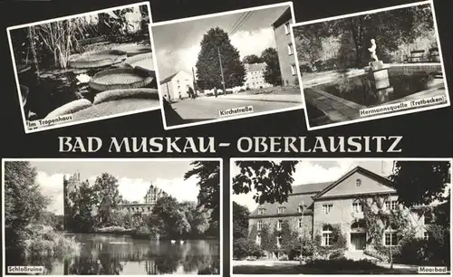 Bad Muskau Oberlausitz Hermannsquelle Tropenhaus Schlossruine Moorbad / Bad Muskau /Goerlitz LKR