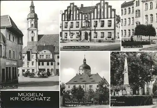 Muegeln Oschatz Schloss Ruhetal Postsaeule Kat. Muegeln Oschatz