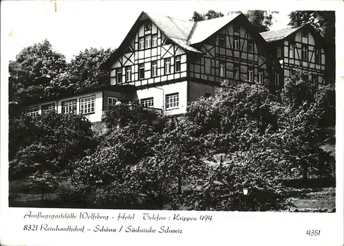 Krippen Bad Schandau Ausflugsgasstaette Wolfsberg Hotel  Kat. Bad Schandau