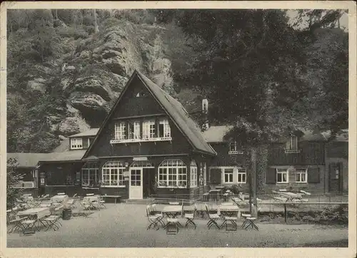 Uttewalder Grund Waldidylle Terrasse Kat. Wehlen