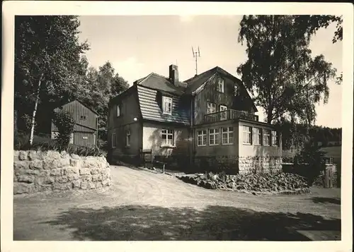 Langenhennersdorf Betriebsferienheim Haus Bergfrieden VEB Waggonbau Ammdendorf Kat. Bad Gottleuba-Berggiesshuebel