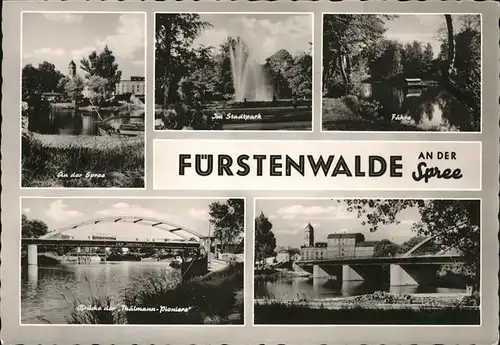 Fuerstenwalde Spree An der Spree Stadtpark Faehre Kat. Fuerstenwalde