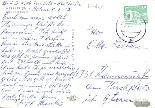 Beelitz Mark Diesterweg-Schule Kat. Beelitz
