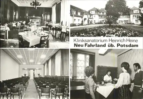 Neu Fahrland Sanatorium Heinrich Heine Kat. Potsdam