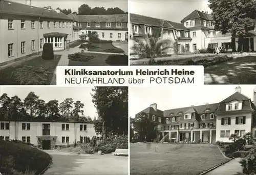 Neu Fahrland Sanatorium Heinrich Heine Kat. Potsdam