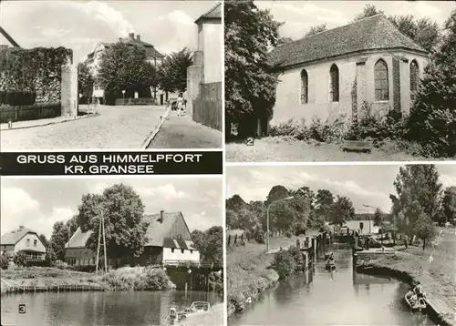 Himmelpfort Stadtmauer Am Kanal An der Schleuse Klosterkirche Kat. Fuerstenberg