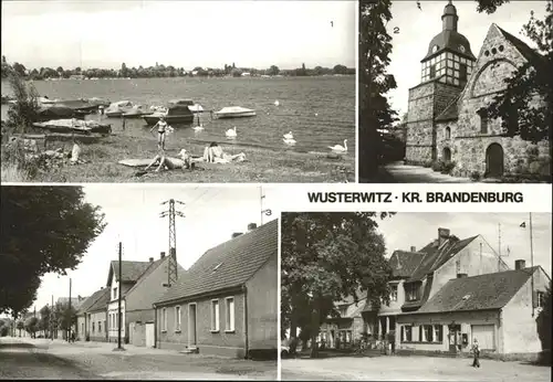Wusterwitz Brandenburg Grosser Wusterwitzer See Ev. Kirche Warschauer Strasse / Wusterwitz /Potsdam-Mittelmark LKR
