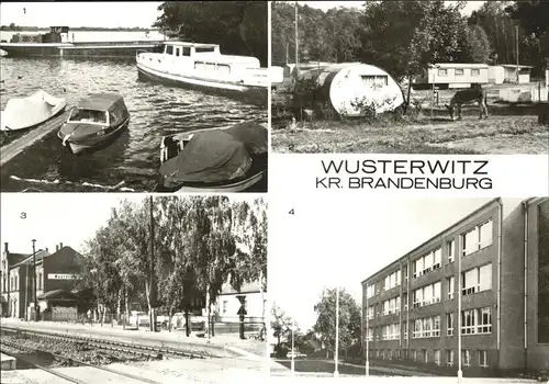 Wusterwitz Brandenburg Grosser Wusterwitzer See Bahnhof POS Campingplatz / Wusterwitz /Potsdam-Mittelmark LKR