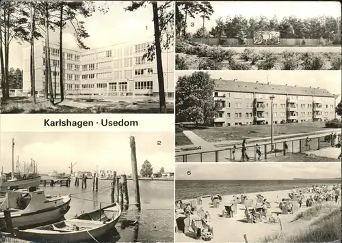 Karlshagen Heinrich-Heine-Oberschule Hafen Strand Kat. Karlshagen