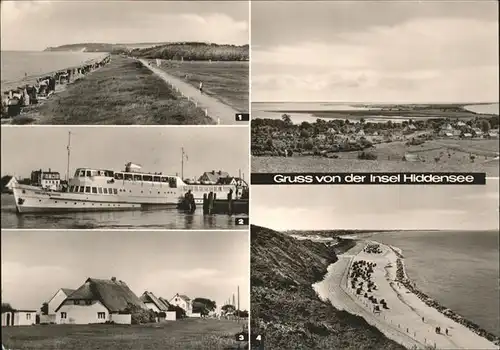 Kloster Hiddensee Vitte Hafen Neuendorf Kloster Strand Kat. Insel Hiddensee