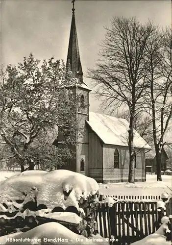 Elend Harz Die kleinste Kirche im Winter Kat. Elend Harz